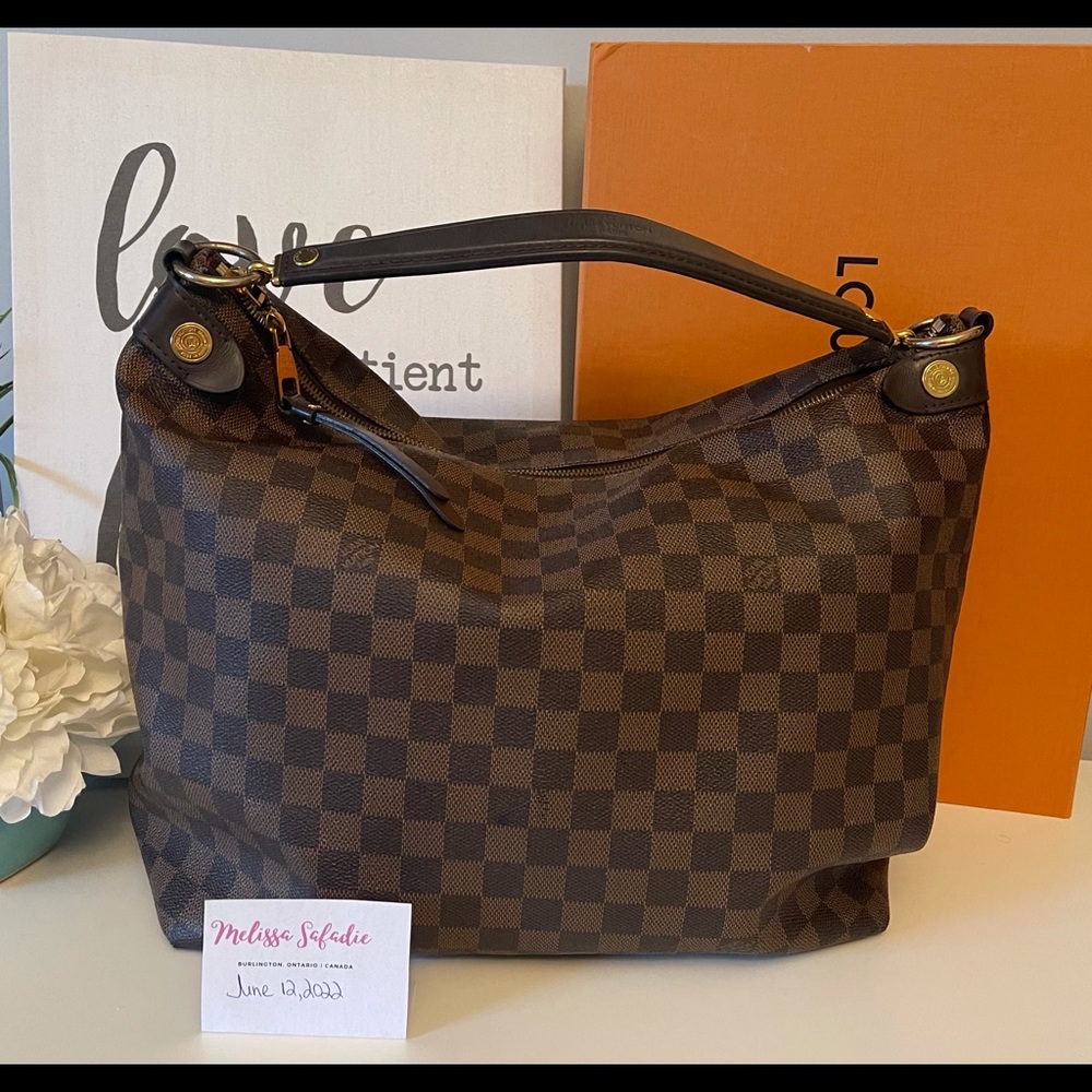 Louis Vuitton Brown Damier Ebene Hobo Shoulder Bag